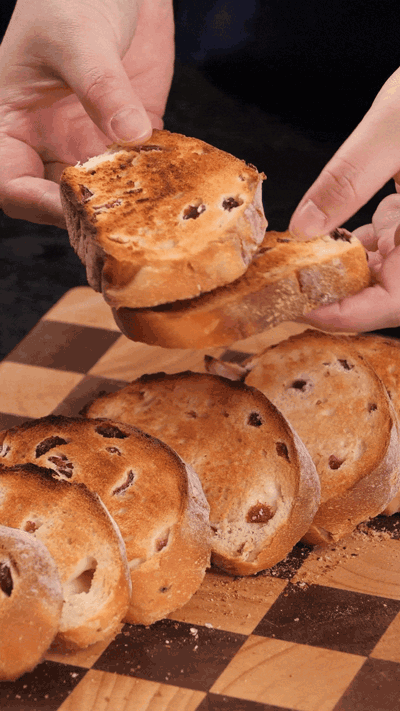 歐包切片，復烤烤脆