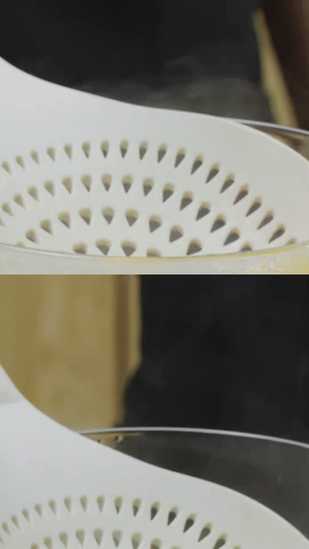 玉米筍對半切開、口蘑切片、豌豆去殼
